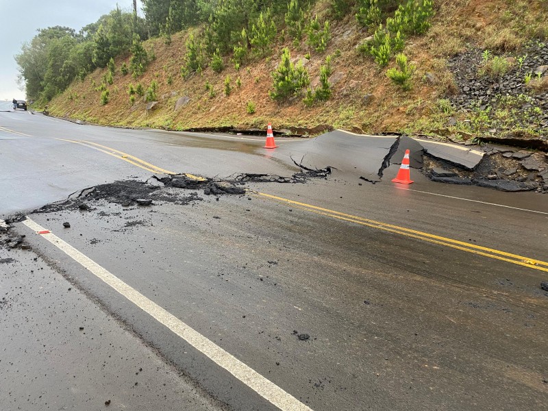 Trecho da SC-120 segue interditado sentido a São José do Cerrito