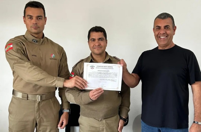 PM recebe Votos de Congratulações do Poder Legislativo de Curitibanos